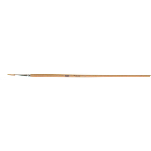 Pure White Bristle Round Marking Paint Brush, 9/64" Brush Width, White China, Wood Handle Sécurité Médic