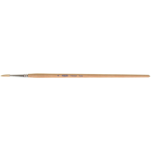 Pure White Bristle Round Marking Paint Brush, 3/16" Brush Width, White China, Wood Handle Sécurité Médic