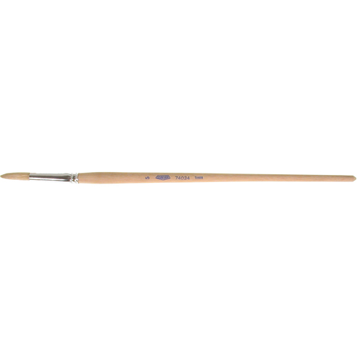 Pure White Bristle Round Marking Paint Brush, 1/4" Brush Width, White China, Wood Handle Sécurité Médic