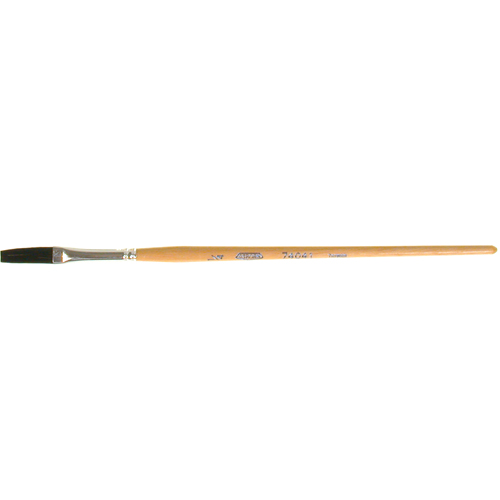 Pinceau une passe, Largeur de la brosse de 1/4", Soie de bœuf, Manche &agrave; Bois Sécurité Médic