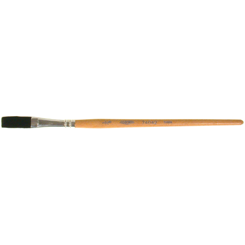 Pinceau une passe, Largeur de la brosse de 3/8", Soie de bœuf, Manche &agrave; Bois Sécurité Médic