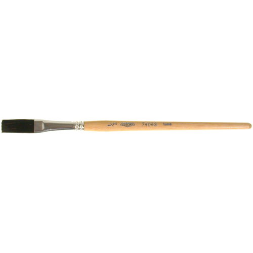 One Stroke Paint Brush, 1/2" Brush Width, Ox Hair, Wood Handle Sécurité Médic