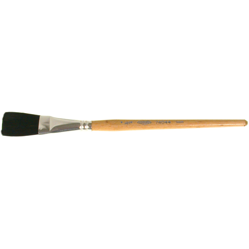 Pinceau une passe, Largeur de la brosse de 3/4", Soie de bœuf, Manche &agrave; Bois Sécurité Médic