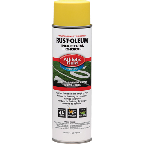 Peinture pour traçage de ligne pour terrain de gymnastique Industrial Choice AF1600, Jaune, 17 oz, Canette a&eacute;rosol Sécurité Médic