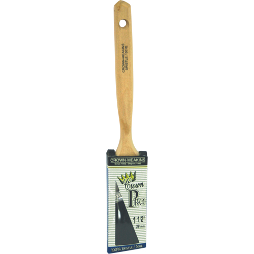 Pinceau &agrave; soies angulaires Crown Pro, Soies, Manche Bois, Largeur de 1-1/2" Sécurité Médic