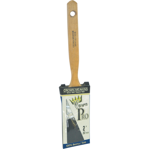 Pinceau &agrave; soies angulaires Crown Pro, Soies, Manche Bois, Largeur de 2" Sécurité Médic