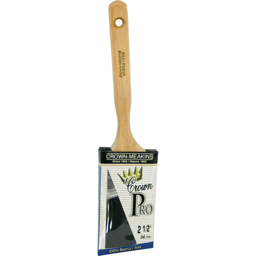 Pinceau &agrave; soies angulaires Crown Pro, Soies, Manche Bois, Largeur de 2-1/2" Sécurité Médic