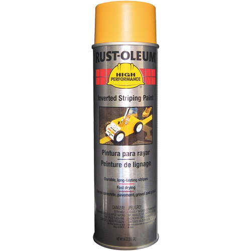 High Performance 2300 System Inverted Striping Spray Paint, Yellow, 18 oz., Aerosol Can Sécurité Médic