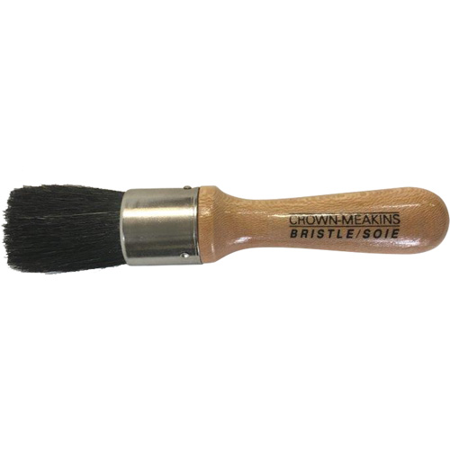 Brosse pour pochoirs, Soies naturelles, Manche Bois, Largeur de 1" Sécurité Médic