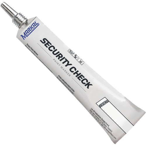 Security Check Paint Marker, 1.7 oz., Tube, White Sécurité Médic