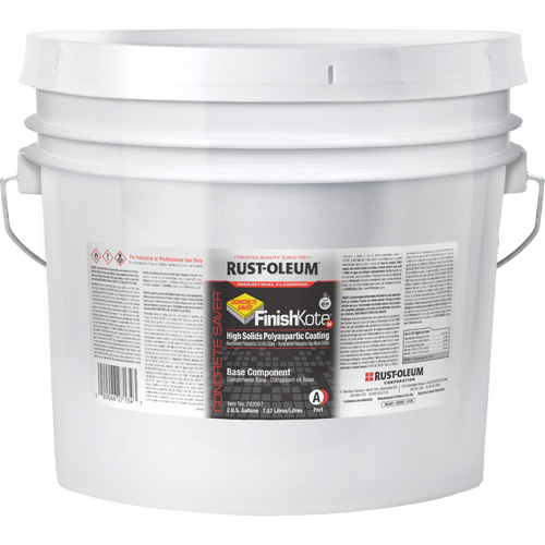 Concrete Saver&reg; FinishKote 80 High Solids Polyaspartic Floor Coating Part A, Pail, Clear/Tint Base Sécurité Médic