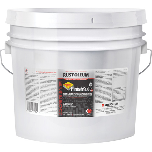 Concrete Saver&reg; FinishKote 80 High Solids Polyaspartic Floor Coating Part B, Pail, Clear/Tint Base Sécurité Médic