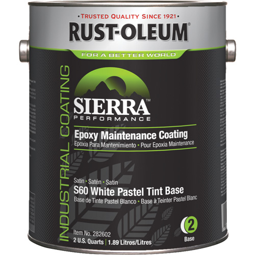Sierra Performance S60 Water-Based Epoxy Maintenance Coating Pastel Base, Gallon, Tint Base Sécurité Médic