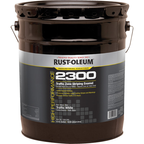 Peinture pour traçage de ligne invers&eacute;e Syst&egrave;me 2300 &agrave; haut rendement, Blanc, 5 gal., Seau Sécurité Médic