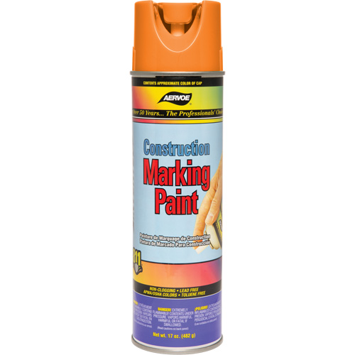 Construction Marking Paint, 17 oz., Aerosol Can Sécurité Médic