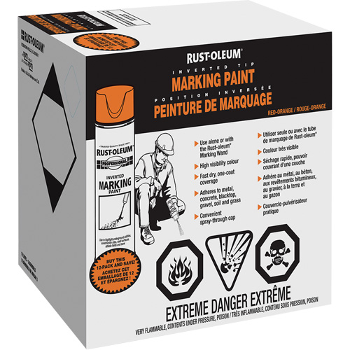 Inverted Marking Paint Spray, Aerosol Can Sécurité Médic