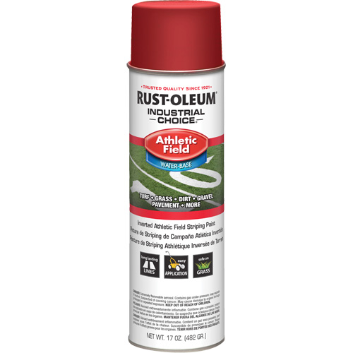 Peinture de lignage pour terrains de sport AF1600, Rouge, Canette a&eacute;rosol Sécurité Médic