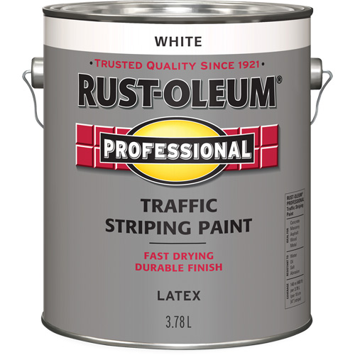Traffic Striping Paint, White, 3.78 L, Jug Sécurité Médic