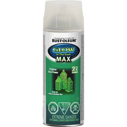 Specialty Glow-in-the-Dark Max Paint, Aerosol Can, Clear Sécurité Médic