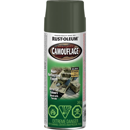 Specialty Camouflage Paint, Aerosol Can, Army Green Sécurité Médic