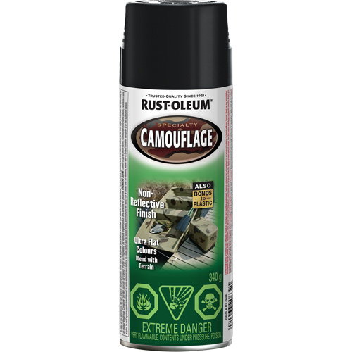 Specialty Camouflage Paint, Aerosol Can, Black Sécurité Médic