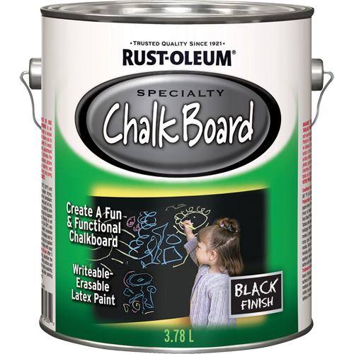 Peinture sp&eacute;cialis&eacute;e pour tableau noir, 3,78 L, Gallon, Noir Sécurité Médic