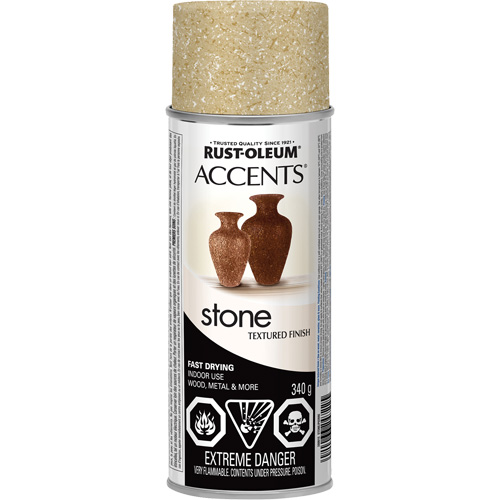 Accents&reg; Stone Creations Spray Paint, Aerosol Can, Bleached Stone Sécurité Médic