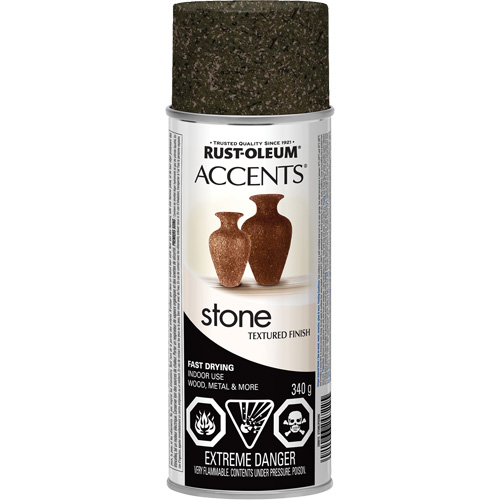 Accents&reg; Stone Creations Spray Paint, Aerosol Can, Granite Stone Sécurité Médic
