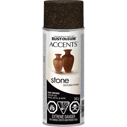 Accents&reg; Stone Creations Spray Paint, Aerosol Can, Mineral Brown Sécurité Médic