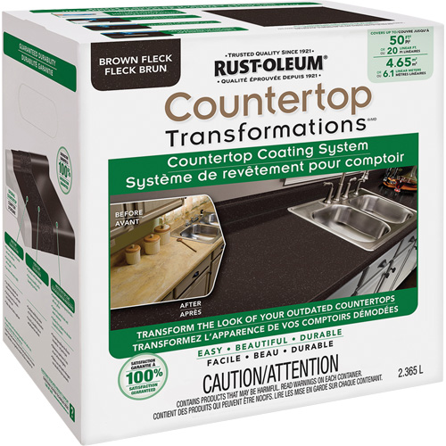 Countertop Transformations&reg; Fleck Countertop Coating System, 2.37 L, Kit, Brown Fleck Sécurité Médic