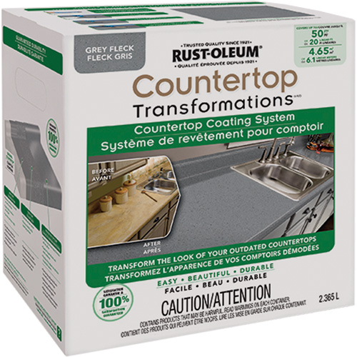 Countertop Transformations&reg; Fleck Countertop Coating System, 2.37 L, Kit, Grey Flock Sécurité Médic