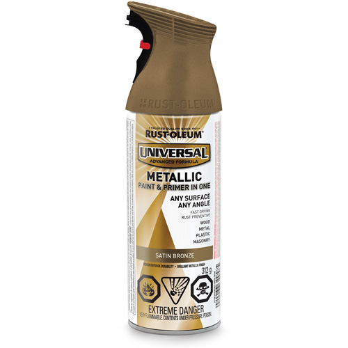 Universal&reg; Spray Paint, Bronze, Metallic/Satin, Aerosol Can Sécurité Médic