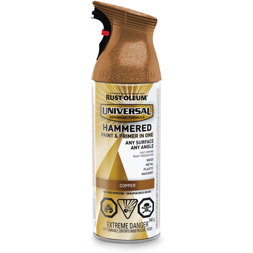 Universal&reg; Paint & Primer In One Spray Paint, Copper, Hammered, Aerosol Can Sécurité Médic