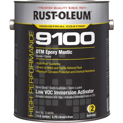 9100 System DTM Epoxy Mastic Immersion 250 VOC Activator, Gallon Sécurité Médic