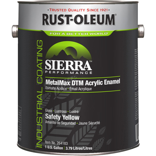 Sierra Performance MetalMax&reg; Plus DTM Acrylic Enamel, Gallon, Yellow Sécurité Médic