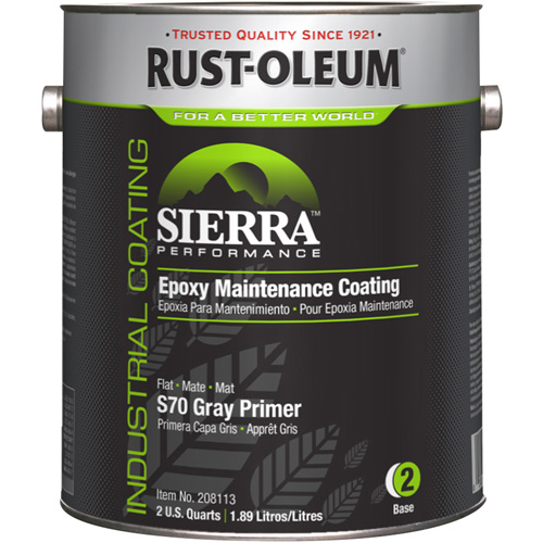 Appr&ecirc;t acrylique &eacute;poxydique &agrave; base d'eau Sierra Performance S70/S71, Gallon, Gris Sécurité Médic