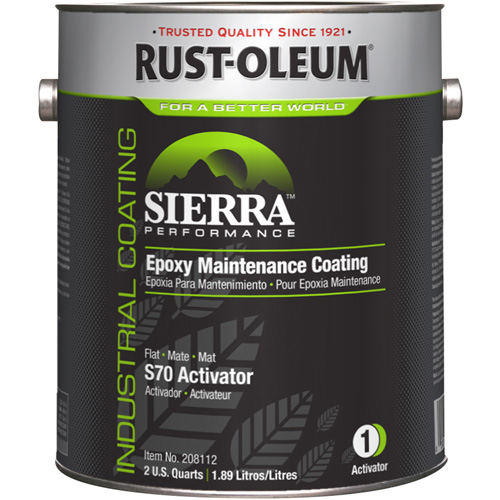 Activateur pour appr&ecirc;t acrylique &eacute;poxydique &agrave; base d'eau Sierra Performance S70/S71, Gallon, Blanc Sécurité Médic