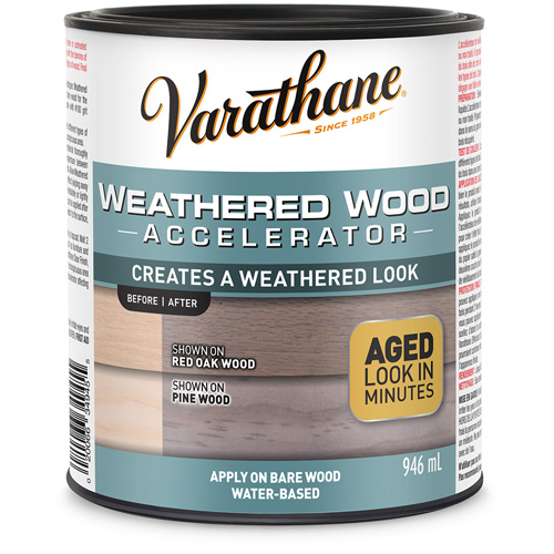Acc&eacute;l&eacute;rateur de vieillissement du bois Varathane, 946 ml, Canette, Gris Sécurité Médic