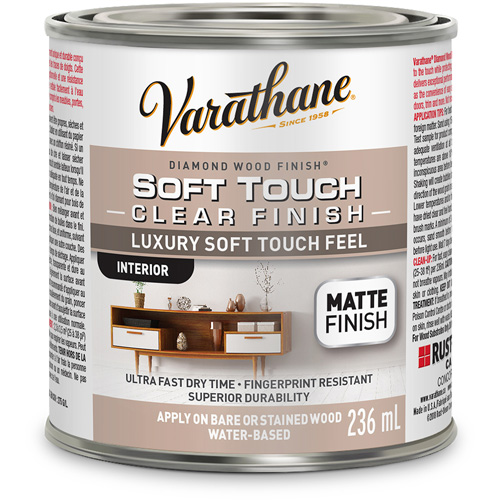Varathane&reg; Diamond Wood Finish&reg; Coating, 236 ml, Clear, Matte Sécurité Médic