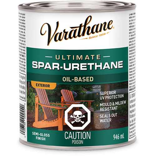 Rev&ecirc;tement &agrave; fini diamant pour bois Varathane, 946 ml, Transparent, Semi-brillant Sécurité Médic