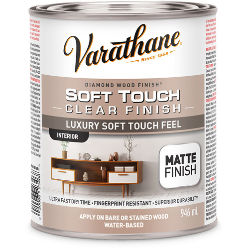 Varathane&reg; Diamond Wood Finish&reg; Coating, 946 ml, Clear, Matte Sécurité Médic