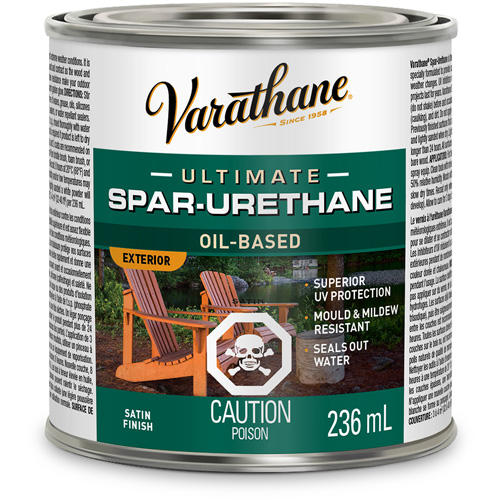 Fini diamant pour bois Varathane ext&eacute;rieur, 236 ml, Transparent, Satin Sécurité Médic