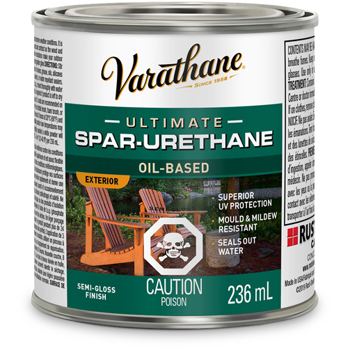 Fini diamant pour bois Varathane ext&eacute;rieur, 236 ml, Transparent, Semi-brillant Sécurité Médic