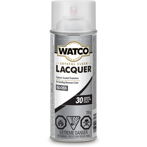 Watco&reg; Lacquer Wood Finish, 319 g, Clear, Gloss Sécurité Médic