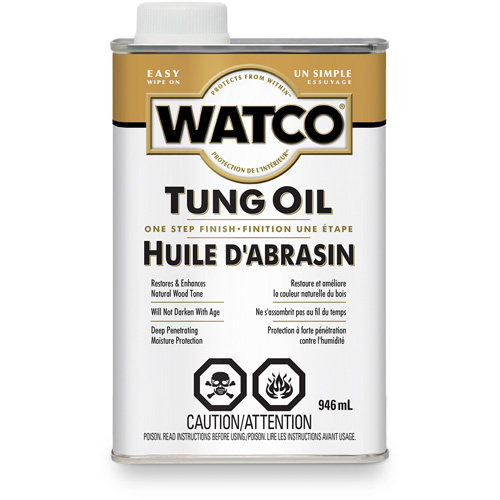 Watco&reg; Tung Oil, 946 ml, Clear, Transparent Sécurité Médic