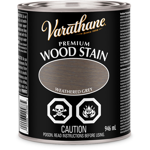 Varathane&reg; Premium Wood Stain, 946 ml, Weathered Grey Sécurité Médic
