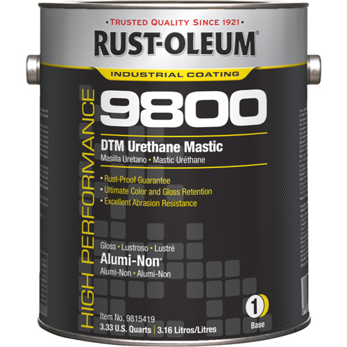 9800 System DTM Urethane Mastic, 1 gal., Alumi-Non, Gloss Sécurité Médic