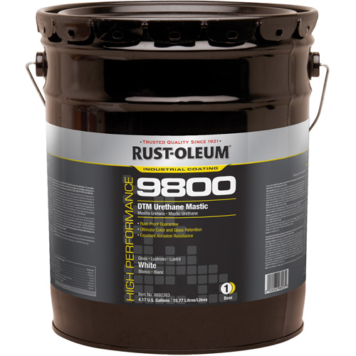 9800 System DTM Urethane Mastic, 5 gal., White, High-Gloss Sécurité Médic