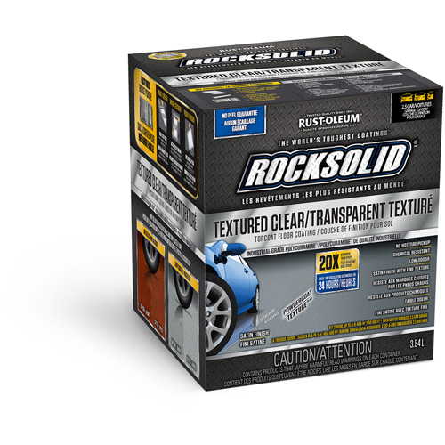 Couche de finition RockSolid, Satin/Textur&eacute;, Transparent Sécurité Médic