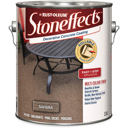 Rev&ecirc;tement de b&eacute;ton d&eacute;coratif Stoneffects, 3,78 L, Textur&eacute;, Beige Sécurité Médic